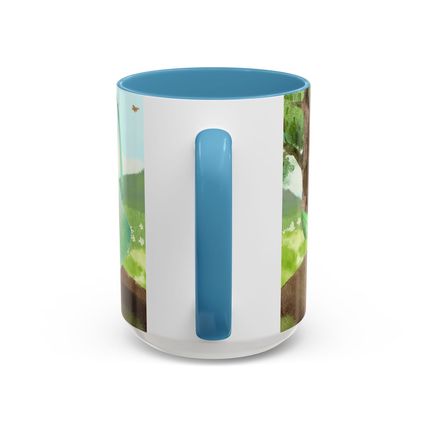 Learn and Grow Accent Coffee Mug - 11oz & 15oz | Nature-Inspired Design for Garden Lovers