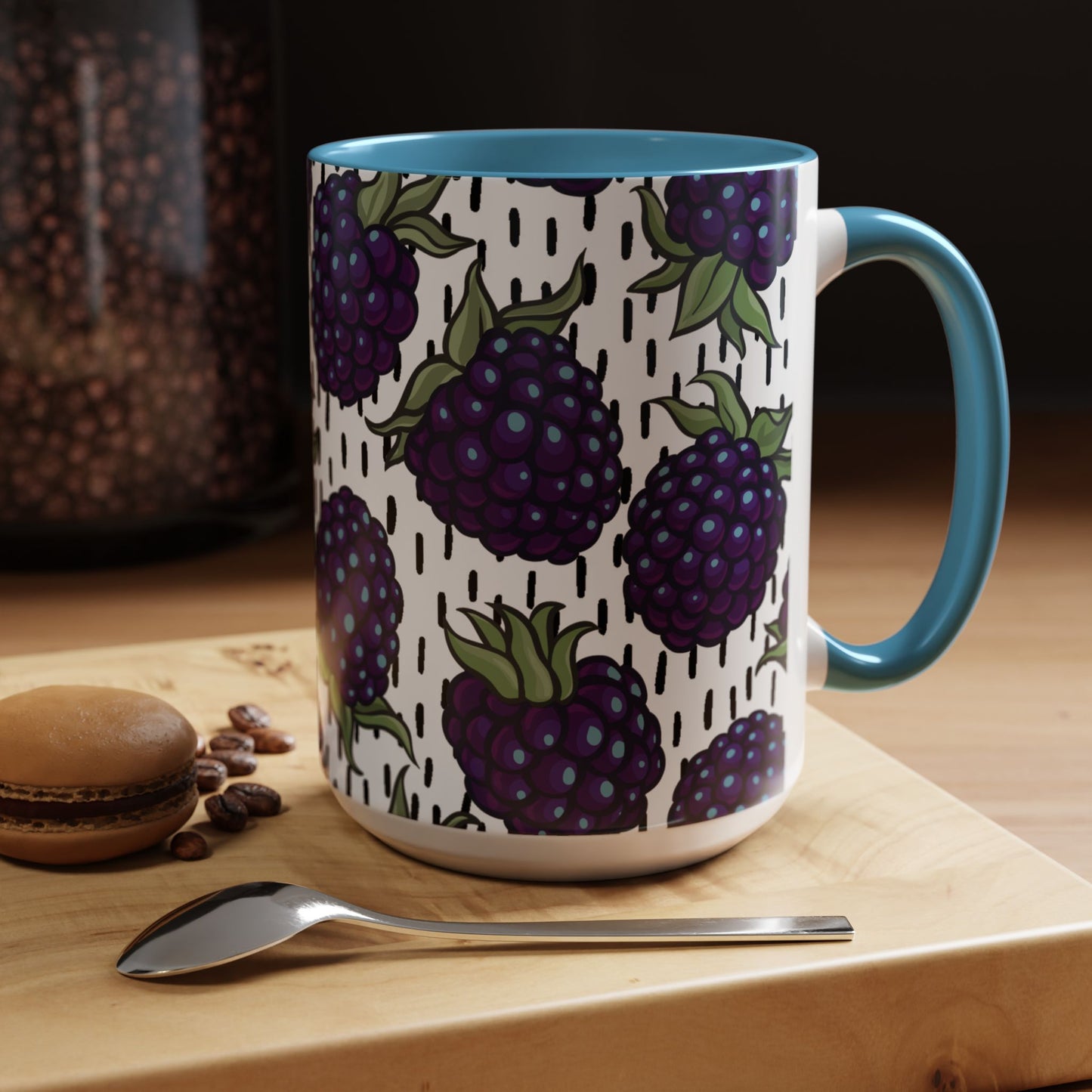Blackberry Design Accent Coffee Mug - Perfect for Berry Lovers!