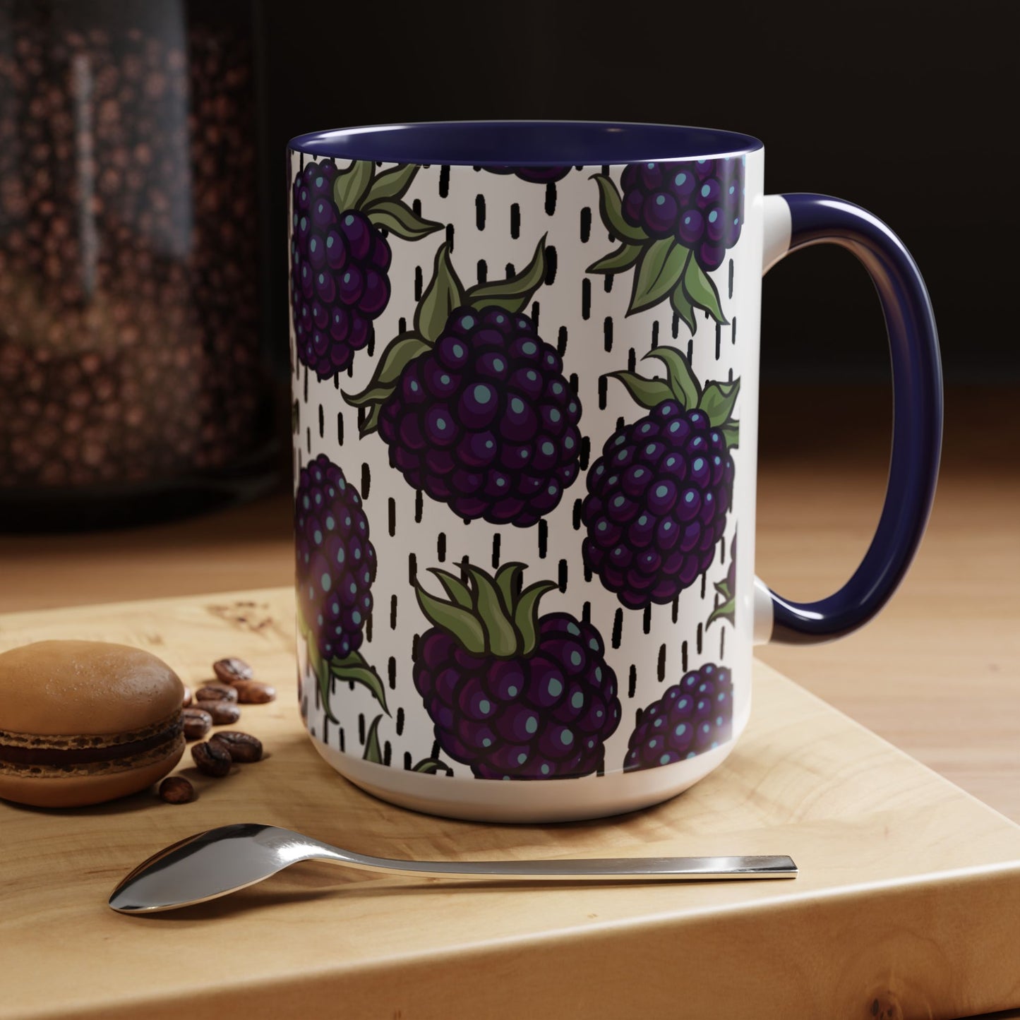 Blackberry Design Accent Coffee Mug - Perfect for Berry Lovers!