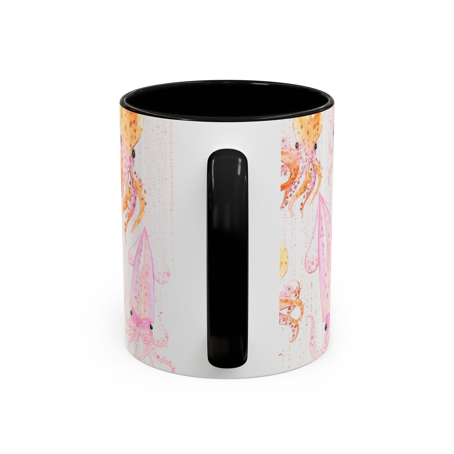 Whimsical Octopus & Squid Accent Coffee Mug - 11 & 15oz - Perfect for Sea Lovers