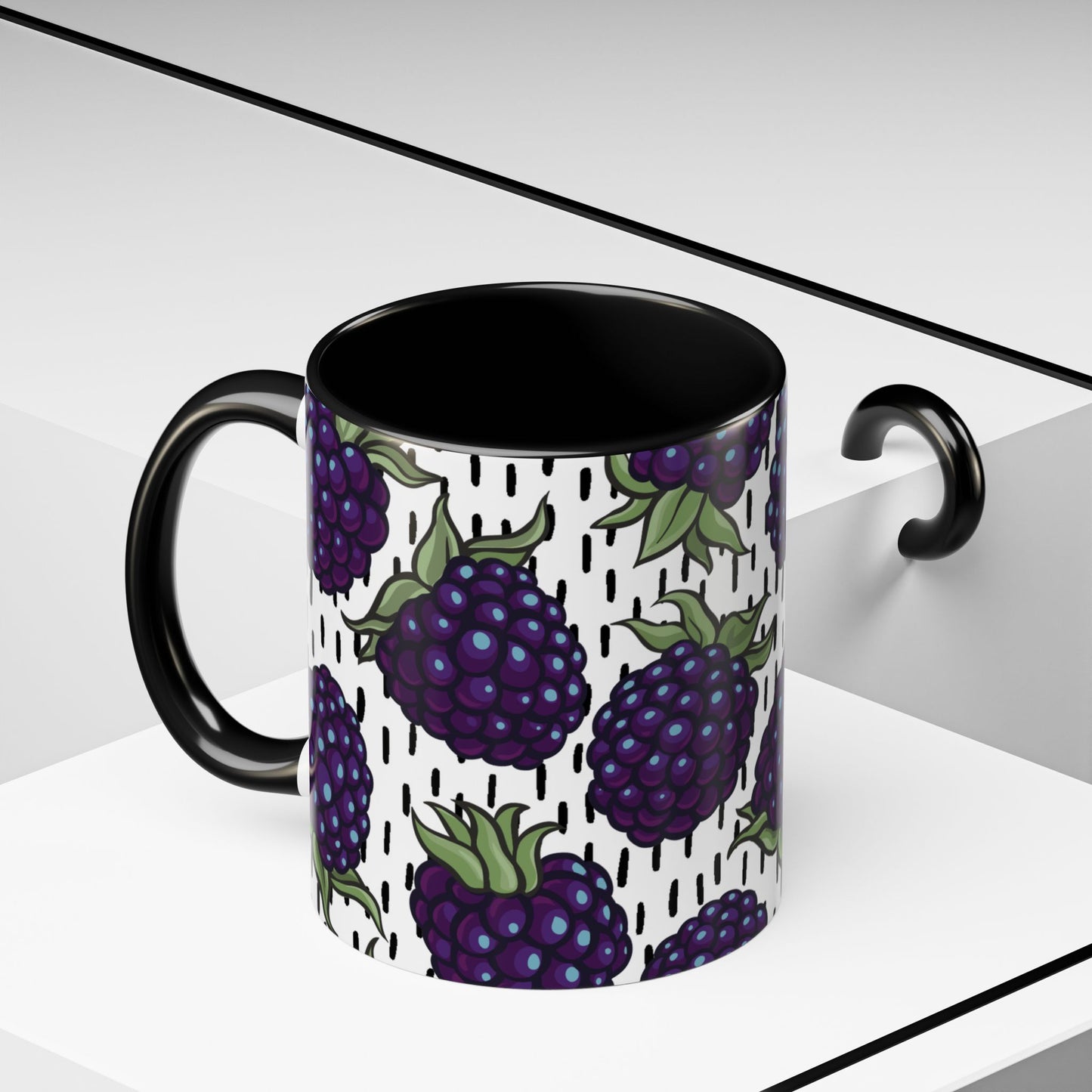 Blackberry Design Accent Coffee Mug - Perfect for Berry Lovers!