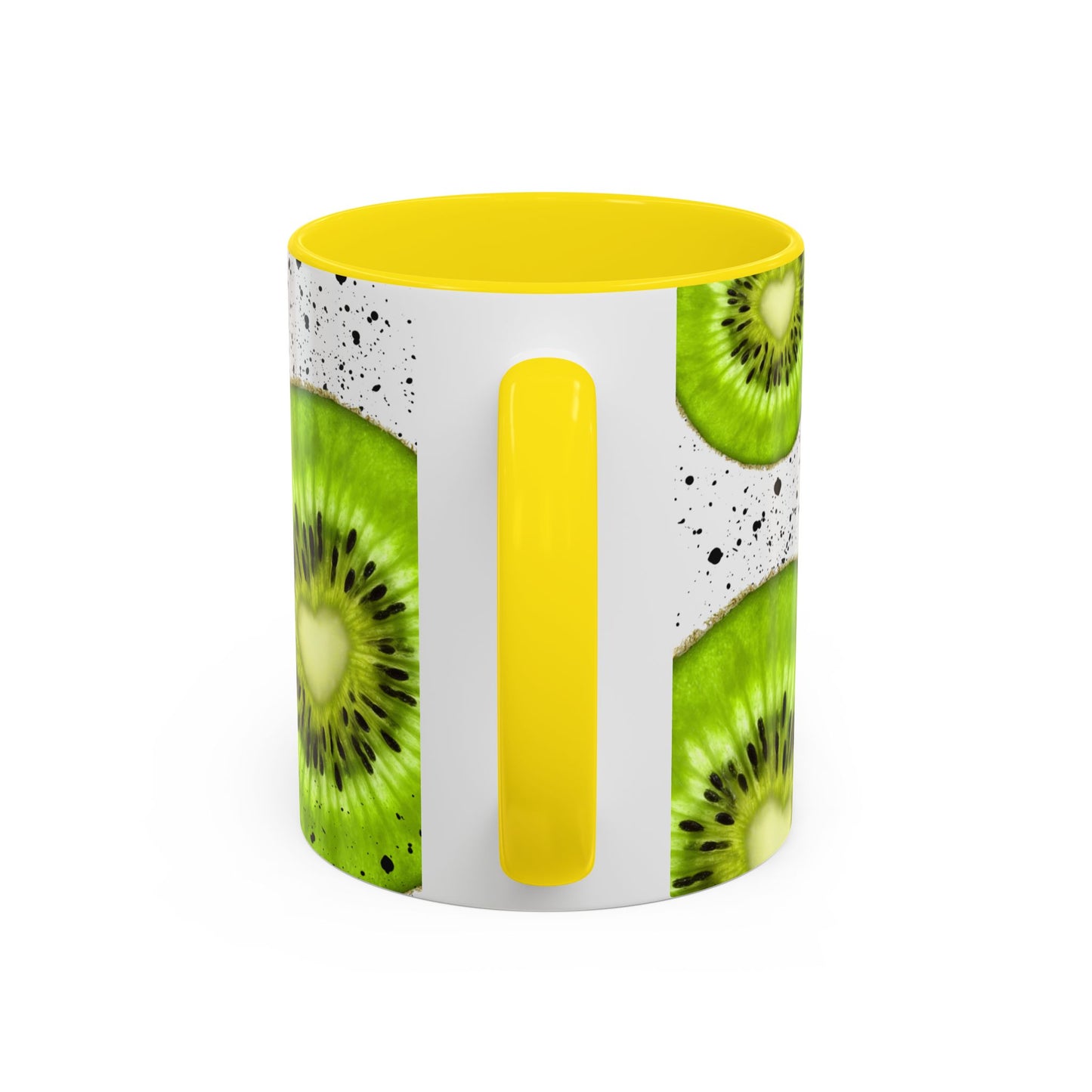 Kiwi Slice Accent Coffee Mug - Vibrant & Fun Drinkware for Fruit Lovers