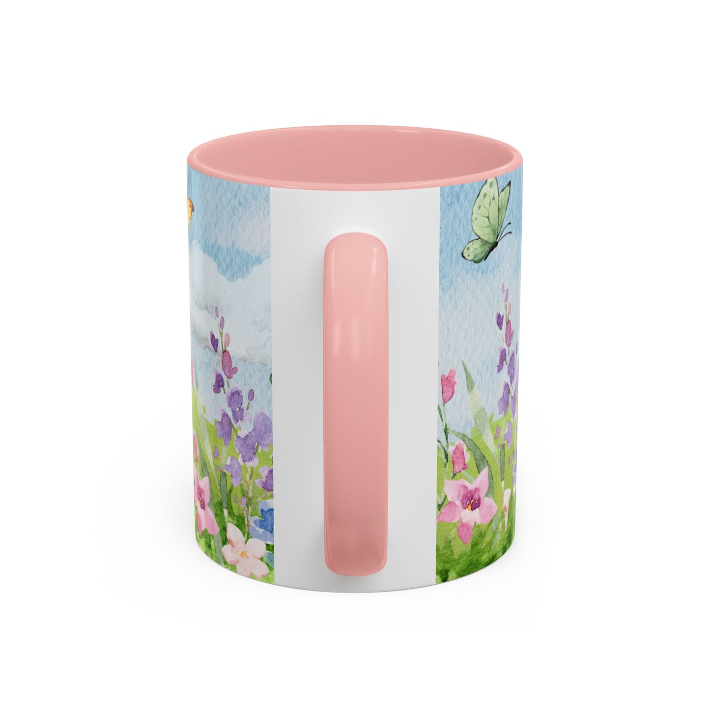 Butterfly Blossom Accent Coffee Mug - 11 & 15oz Floral Design for Nature Lovers