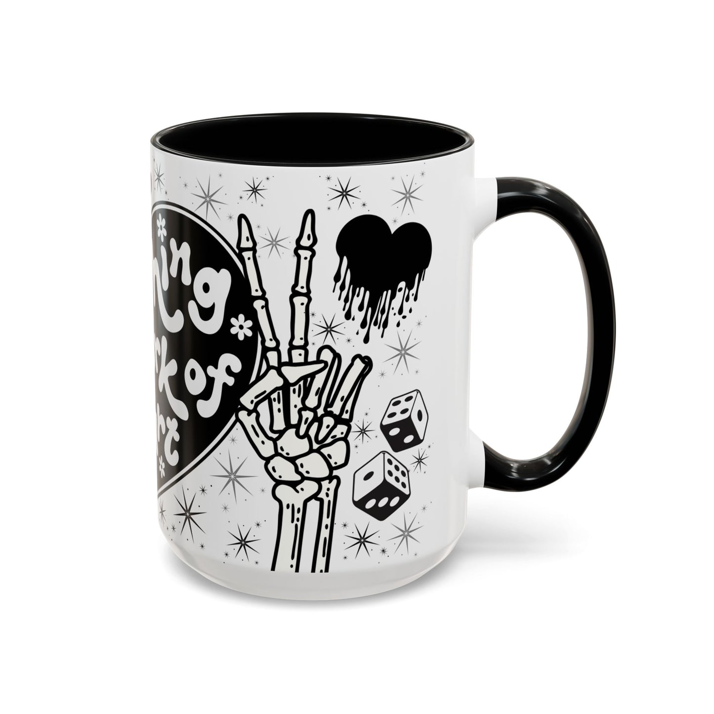 Teaching is a Work of Heart Coffee Mug - Black & White Accent Mug for Educators