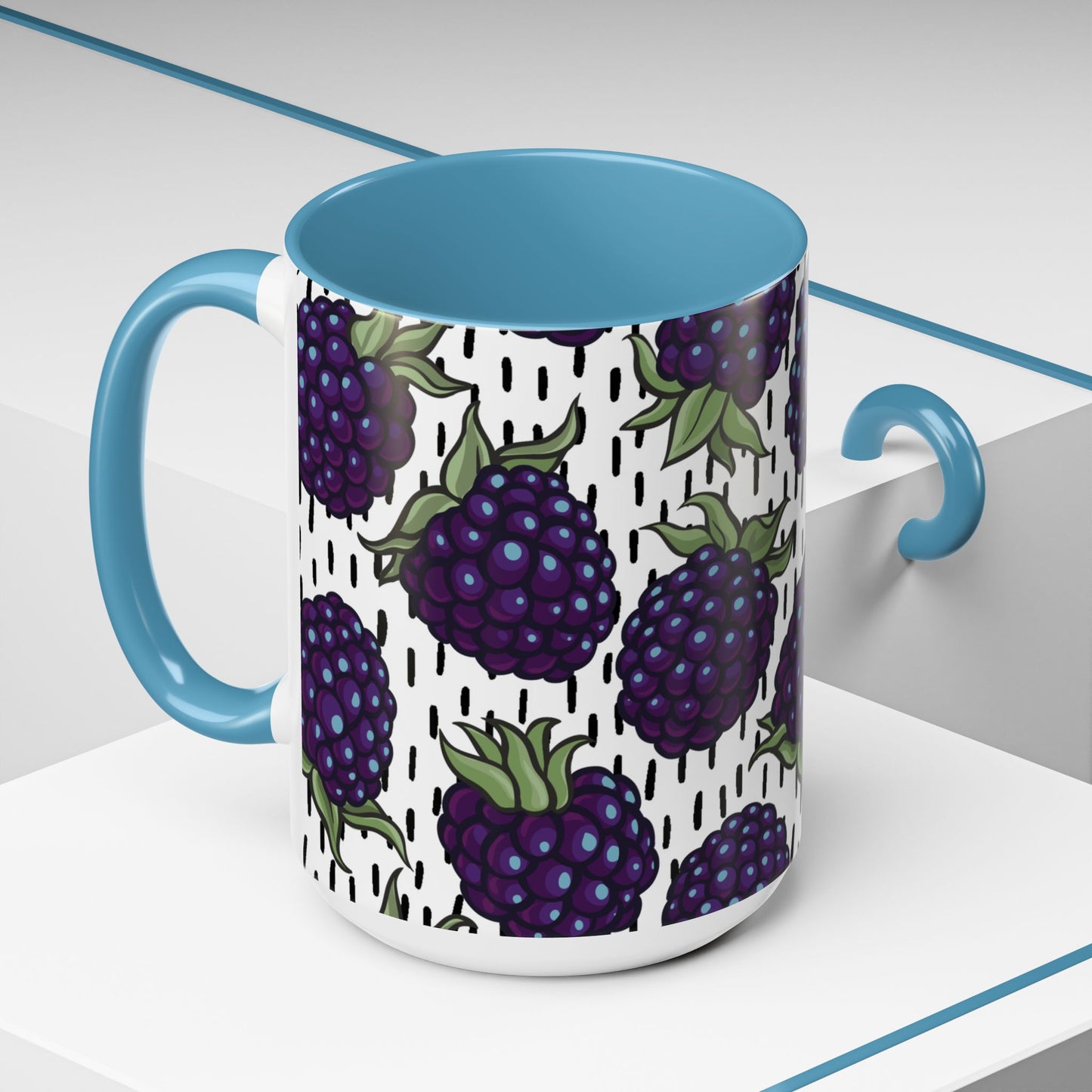 Blackberry Design Accent Coffee Mug - Perfect for Berry Lovers!