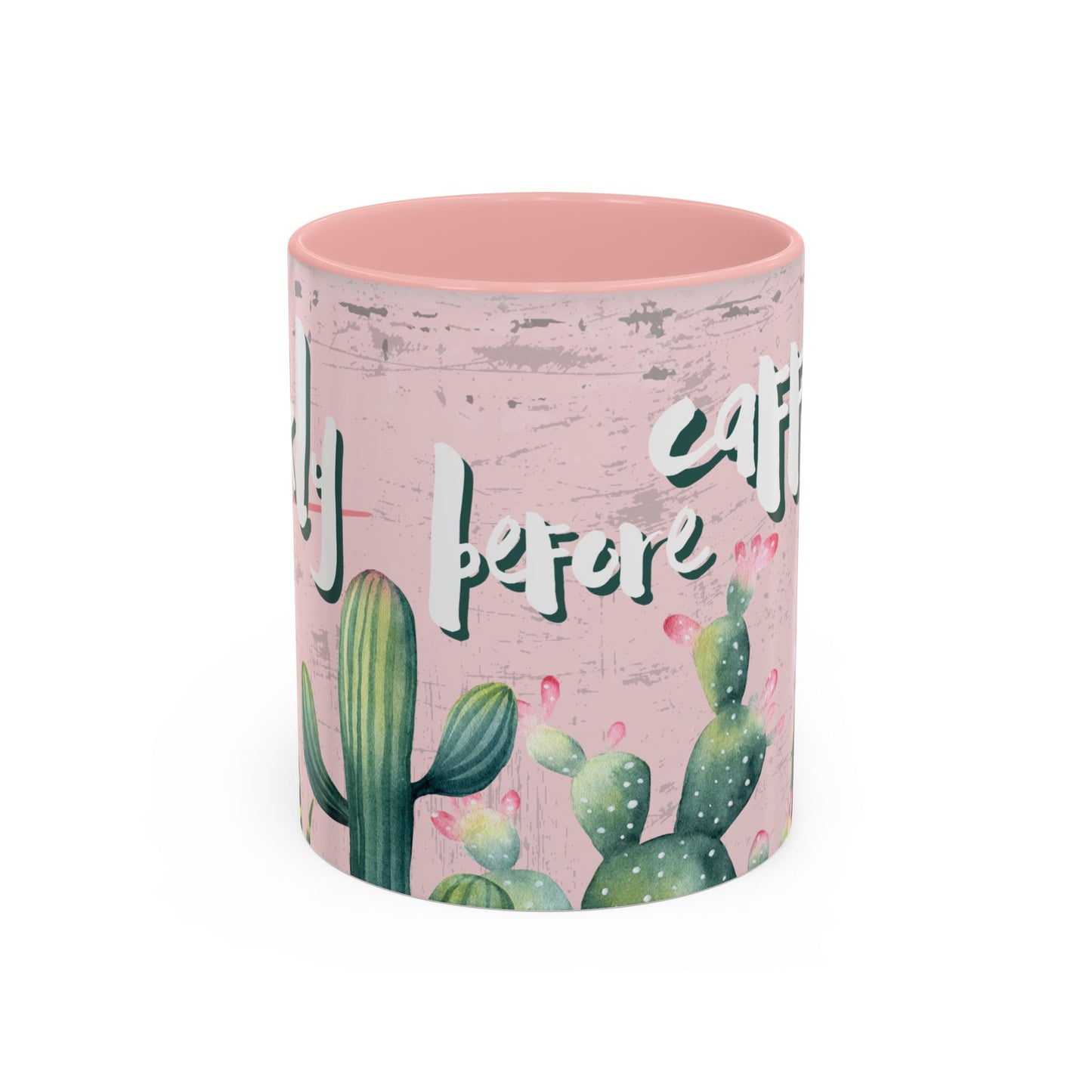 Cactus Accent Coffee Mug - "Prickly before Caffeine" - Perfect for Plant Lovers & Coffee Enthusiasts