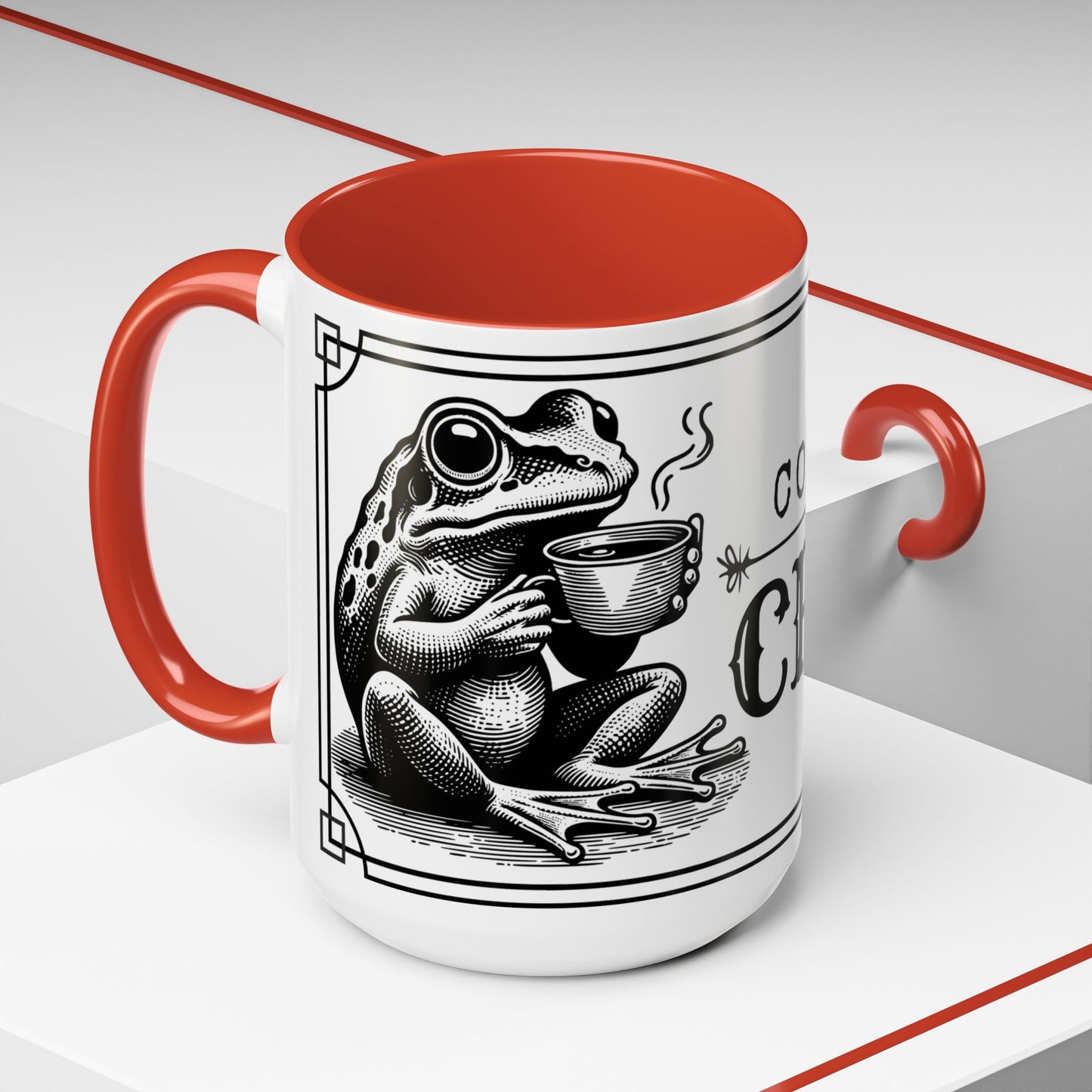 Coffee Mug - 'Coffee or Croak' Frog Design