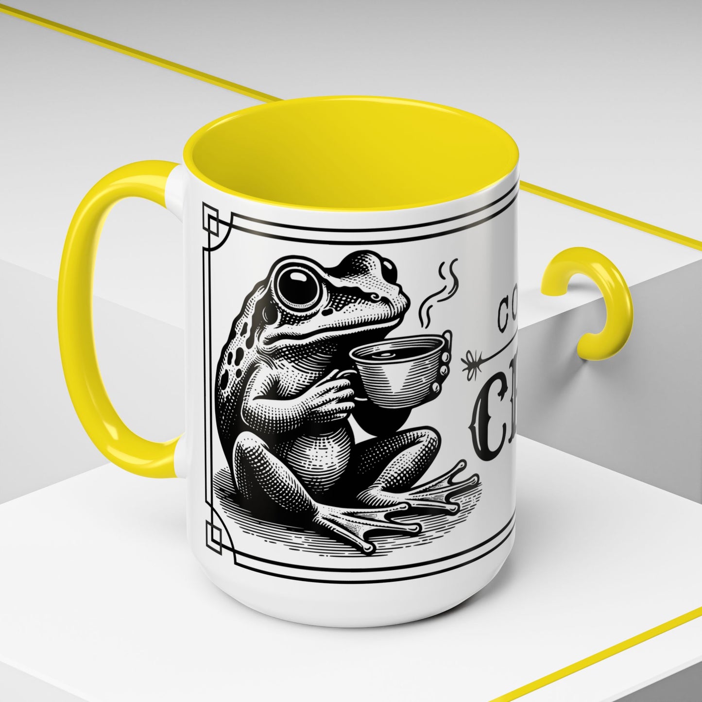 Coffee Mug - 'Coffee or Croak' Frog Design