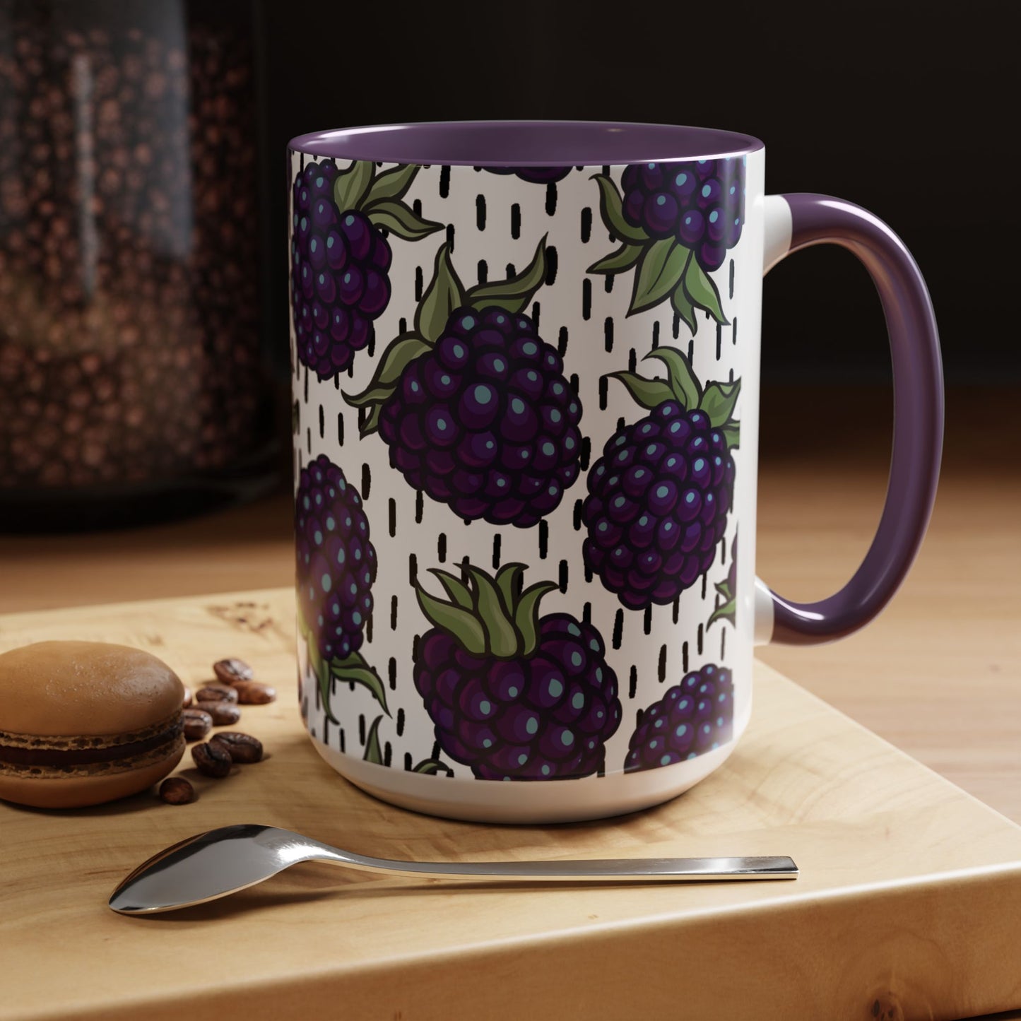 Blackberry Design Accent Coffee Mug - Perfect for Berry Lovers!