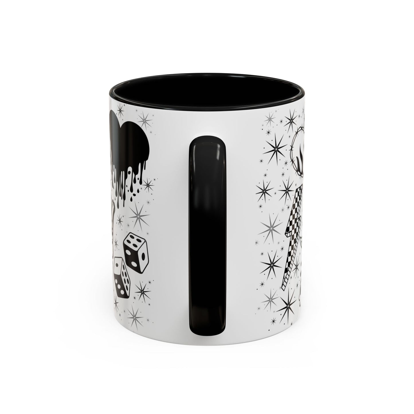 Teaching is a Work of Heart Coffee Mug - Black & White Accent Mug for Educators