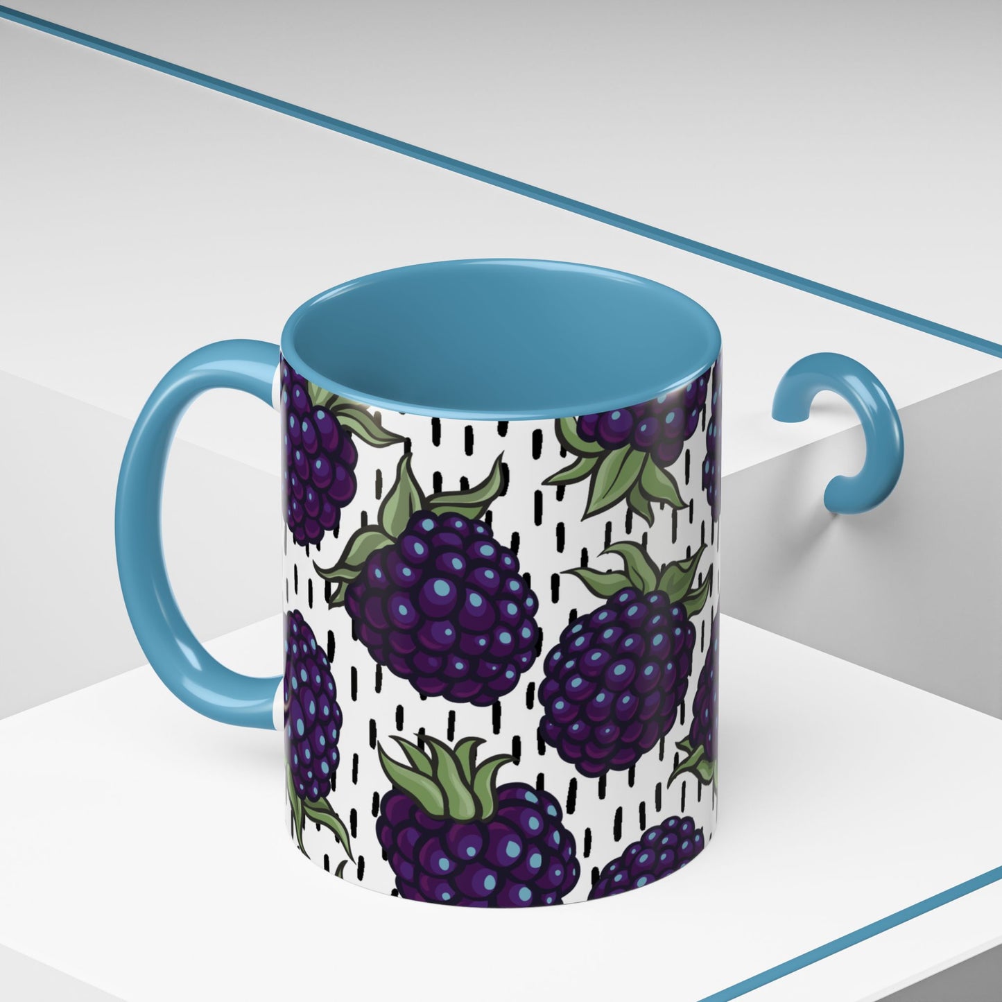 Blackberry Design Accent Coffee Mug - Perfect for Berry Lovers!
