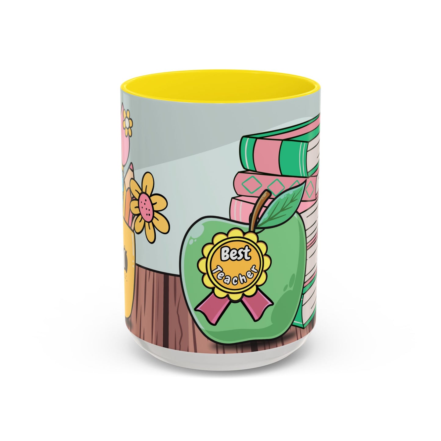 Best Teacher Accent Coffee Mug - Unique Gift for Educators, Teacher Appreciation Day, Back to School, Personalized Coffee Cup, Home