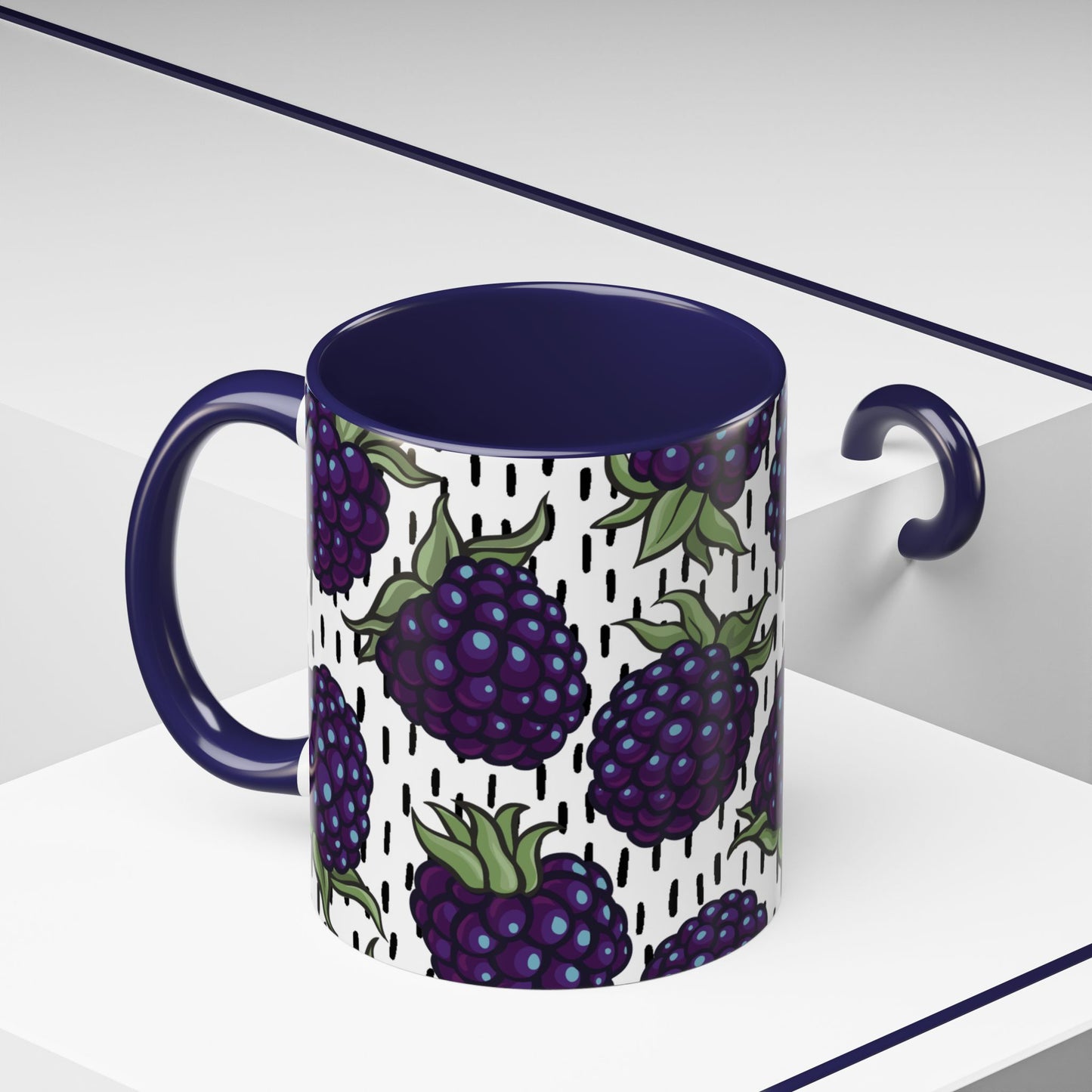 Blackberry Design Accent Coffee Mug - Perfect for Berry Lovers!