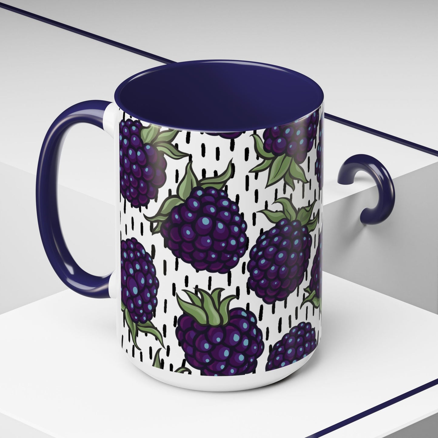 Blackberry Design Accent Coffee Mug - Perfect for Berry Lovers!