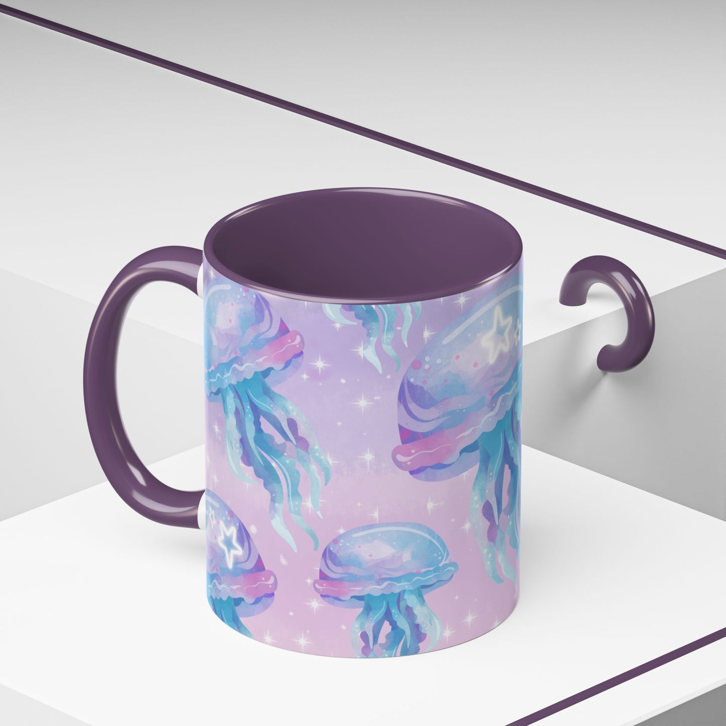 Magical Jellyfish Coffee Mug - 11oz & 15oz | Ocean-Inspired Design