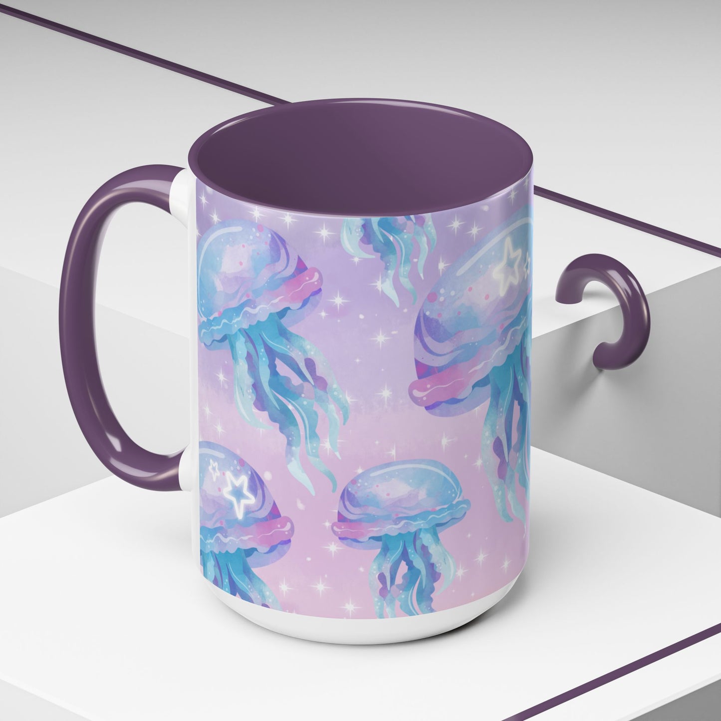 Magical Jellyfish Coffee Mug - 11oz & 15oz | Ocean-Inspired Design