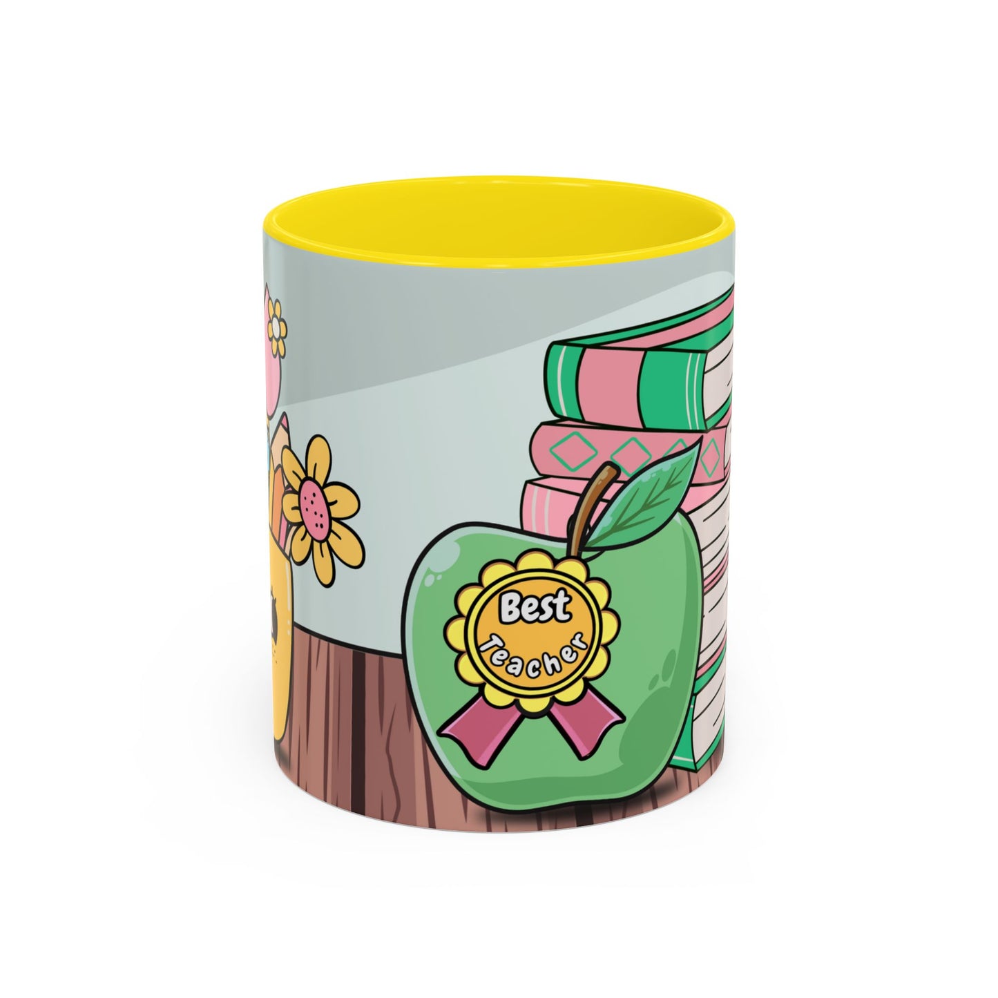 Best Teacher Accent Coffee Mug - Unique Gift for Educators, Teacher Appreciation Day, Back to School, Personalized Coffee Cup, Home