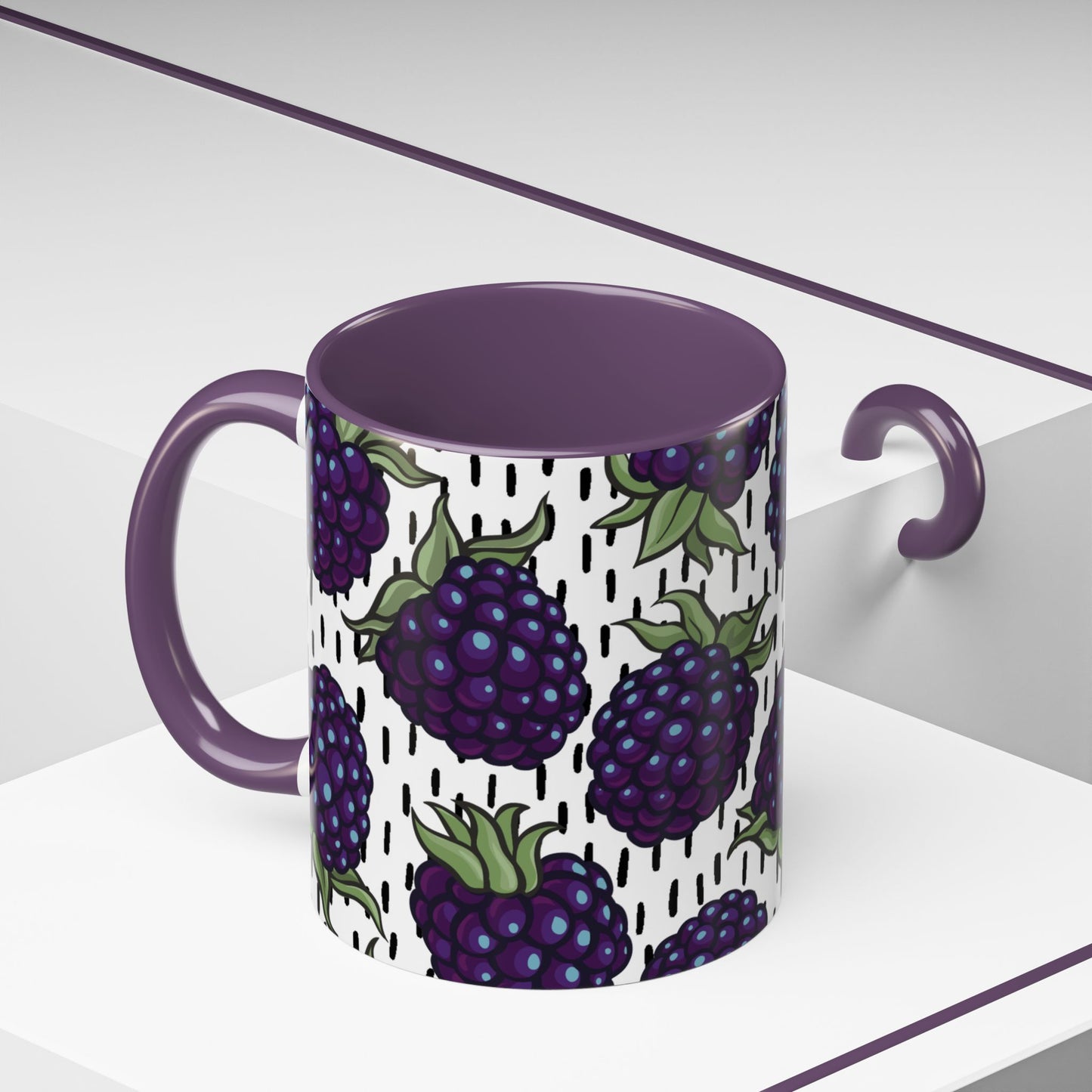 Blackberry Design Accent Coffee Mug - Perfect for Berry Lovers!