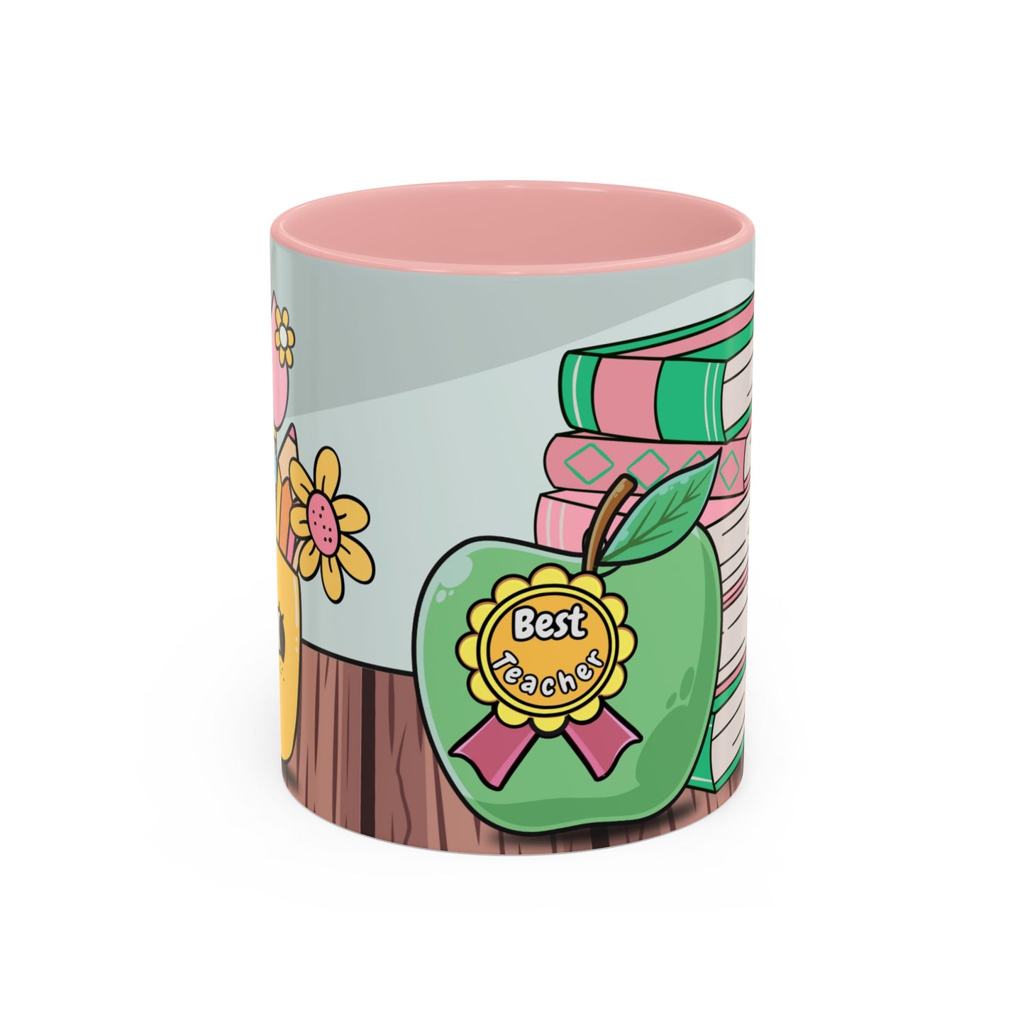 Best Teacher Accent Coffee Mug - Unique Gift for Educators, Teacher Appreciation Day, Back to School, Personalized Coffee Cup, Home