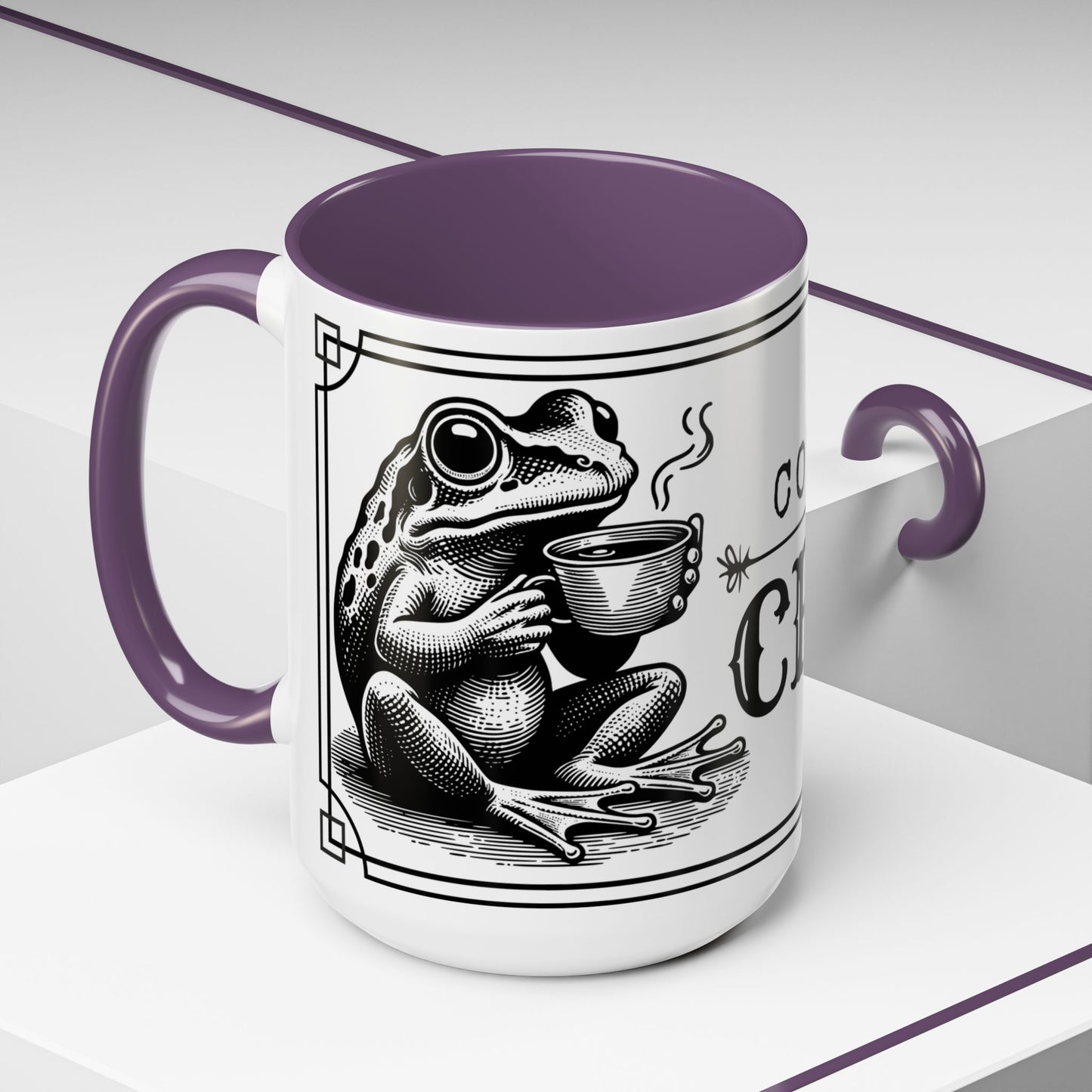 Coffee Mug - 'Coffee or Croak' Frog Design