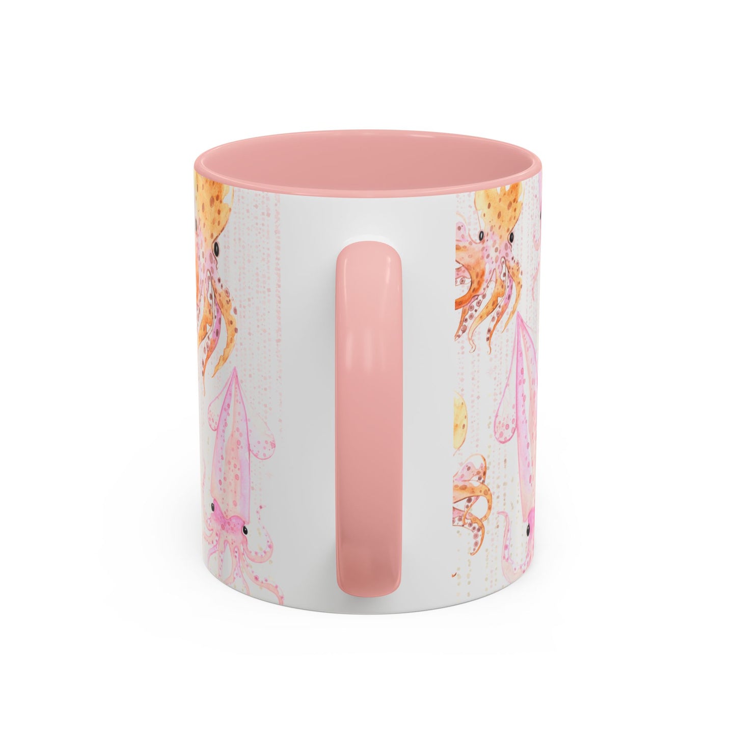 Whimsical Octopus & Squid Accent Coffee Mug - 11 & 15oz - Perfect for Sea Lovers