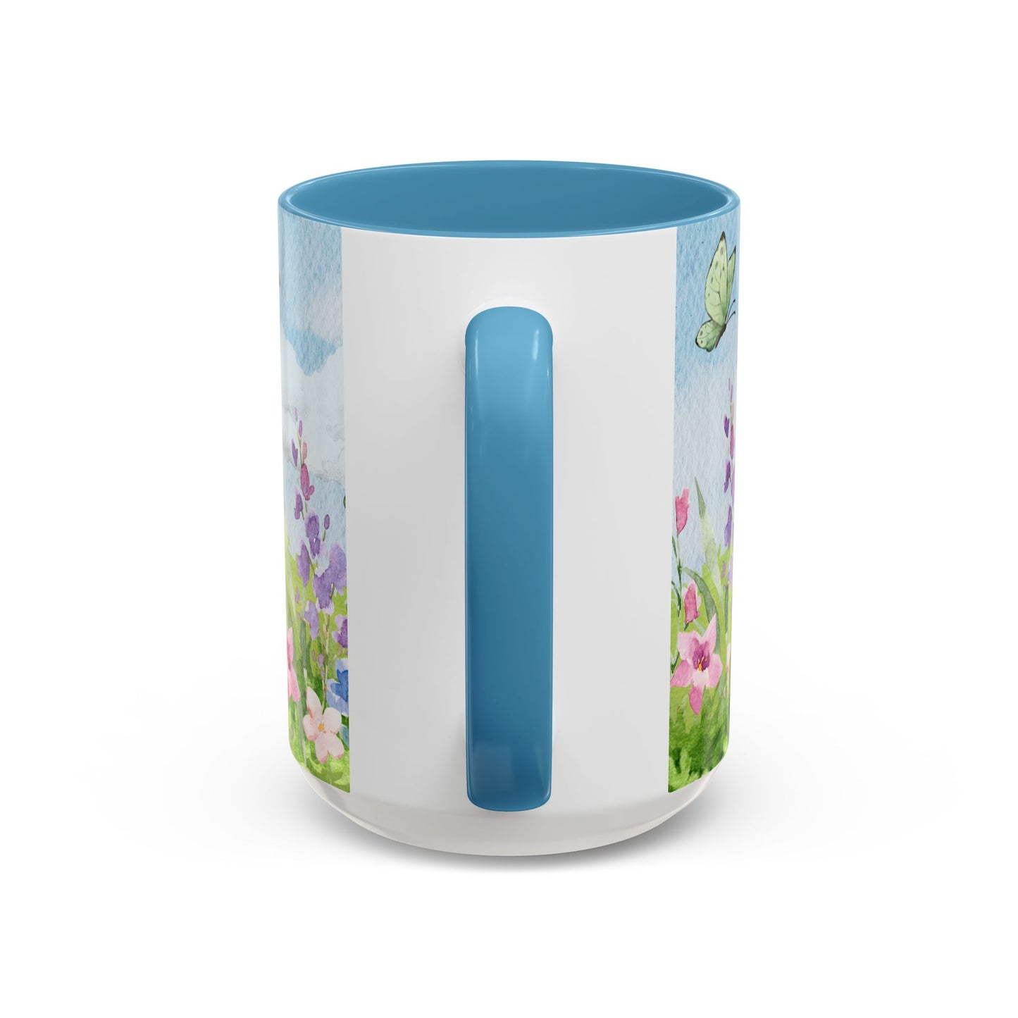 Butterfly Blossom Accent Coffee Mug - 11 & 15oz Floral Design for Nature Lovers