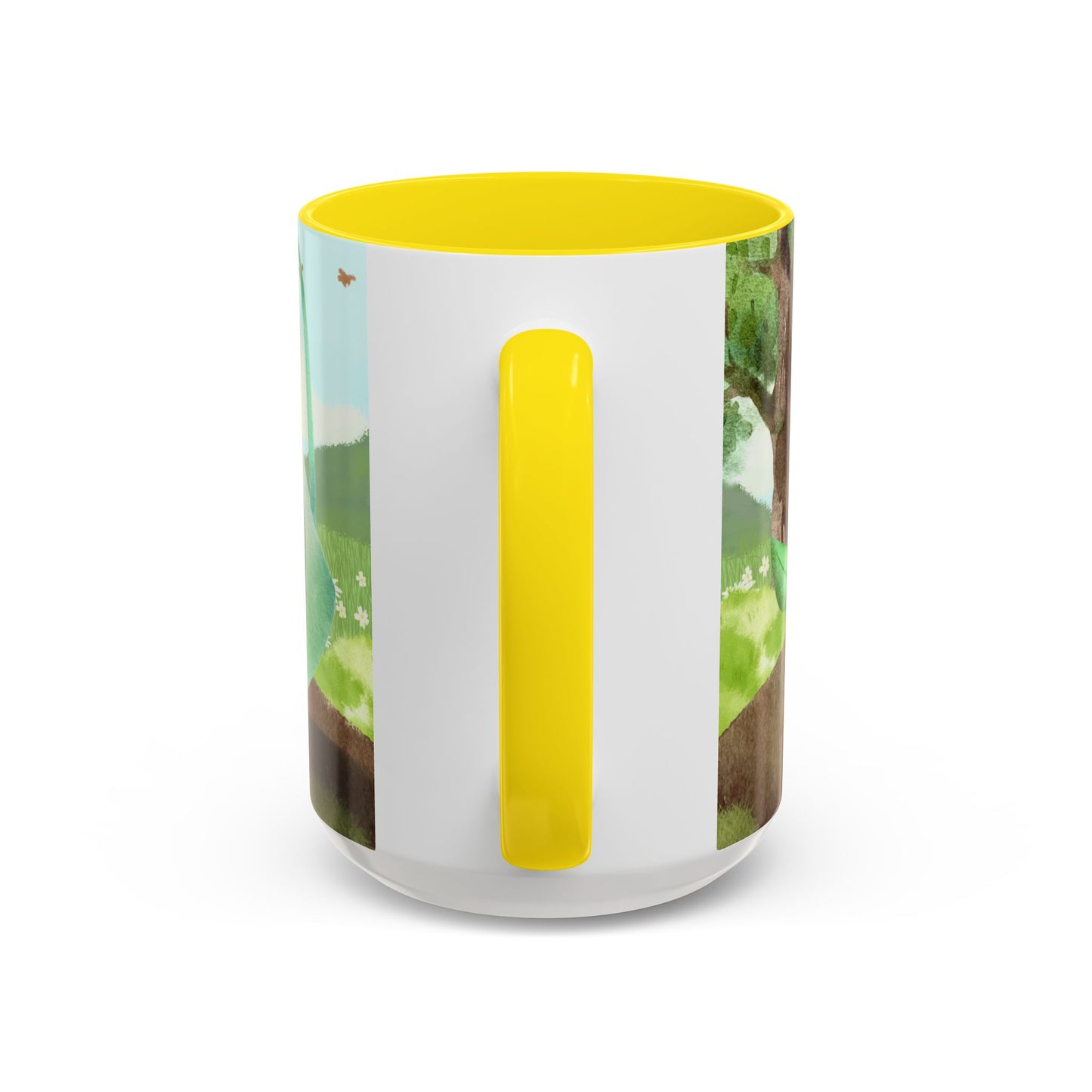 Learn and Grow Accent Coffee Mug - 11oz & 15oz | Nature-Inspired Design for Garden Lovers