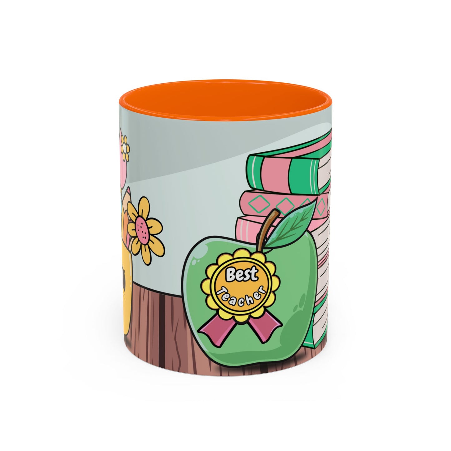 Best Teacher Accent Coffee Mug - Unique Gift for Educators, Teacher Appreciation Day, Back to School, Personalized Coffee Cup, Home
