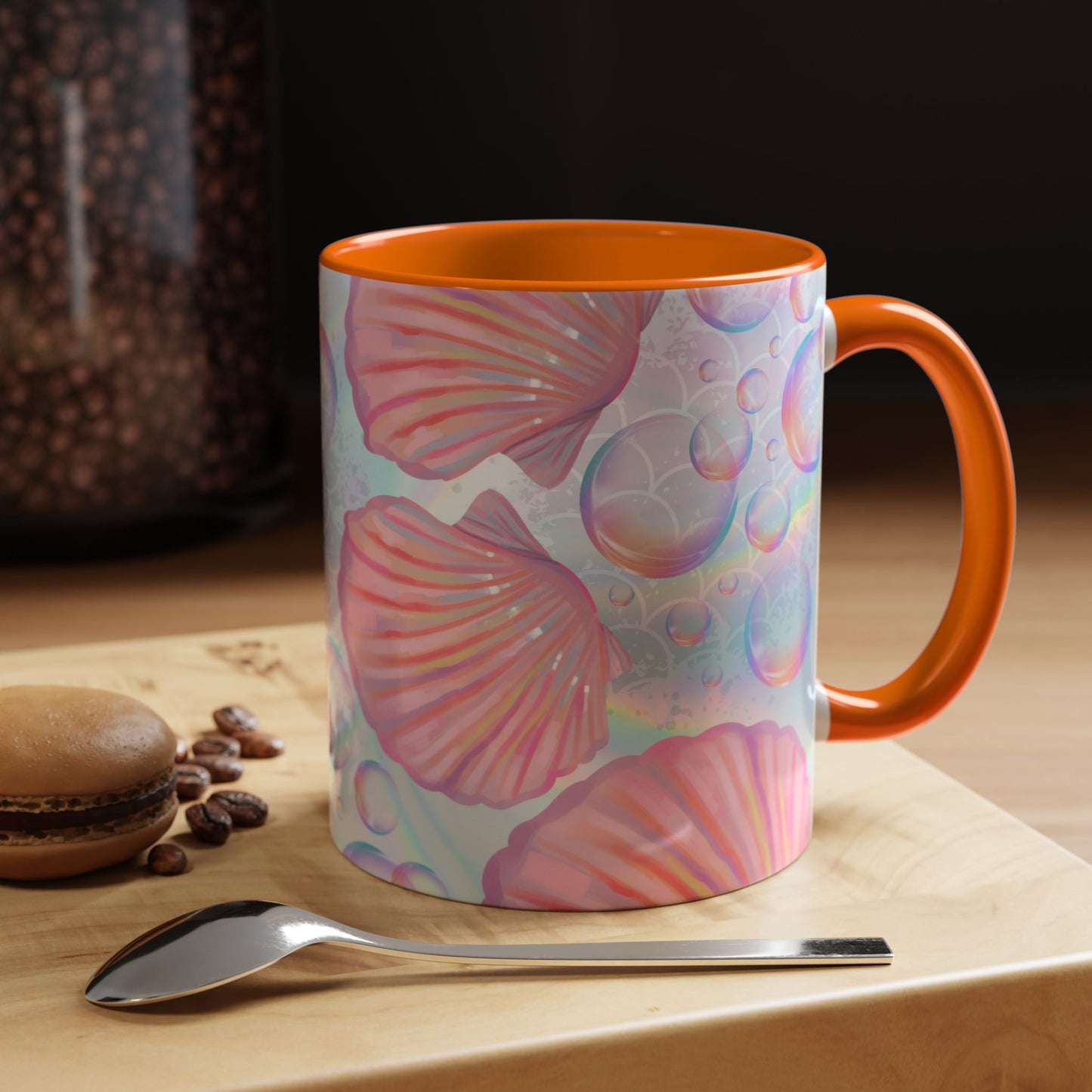 Pastel Seashells Coffee Mug - Ocean-Inspired Drinkware for Beach Lovers