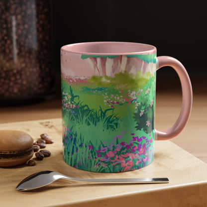 Floral Garden Accent Coffee Mug - Vibrant Nature Design for Home & Gifts