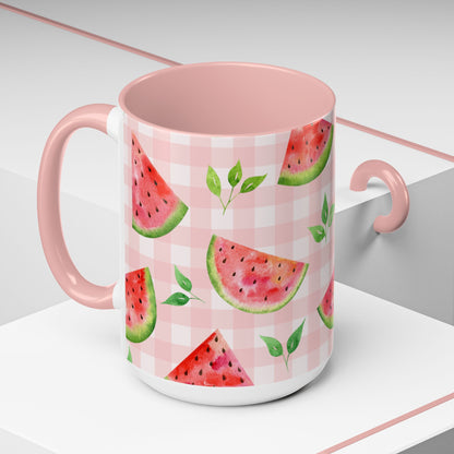Watermelon Print Color Pop Coffee Mug (11, 15oz)