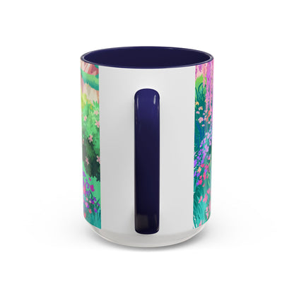 Floral Garden Accent Coffee Mug - Vibrant Nature Design for Home & Gifts