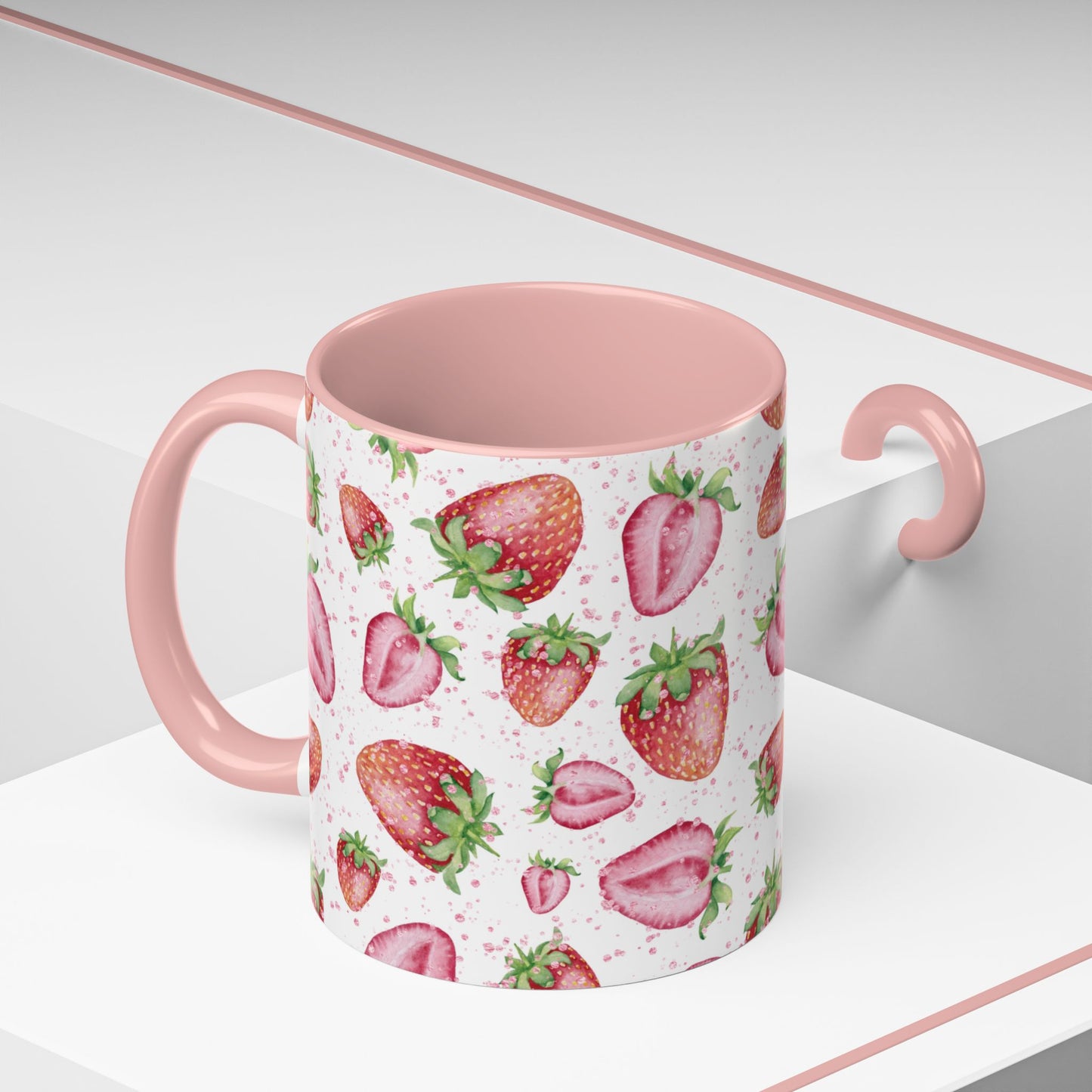 Strawberry Accent Coffee Mug – Fun Mug for Berry Lovers