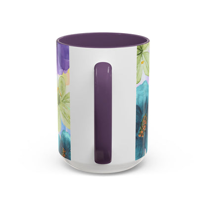 Vibrant Floral Accent Coffee Mug | Perfect for Garden Lovers & Spring Gifts | 11 & 15oz
