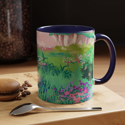 Floral Garden Accent Coffee Mug - Vibrant Nature Design for Home & Gifts