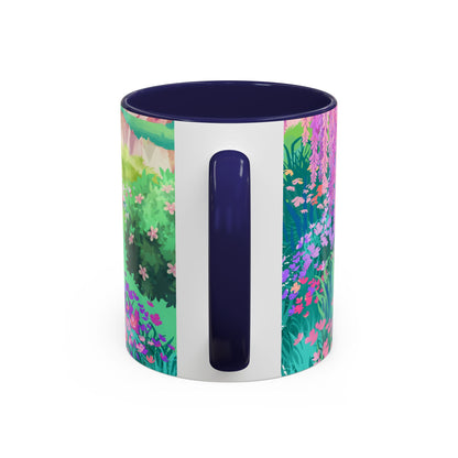 Floral Garden Accent Coffee Mug - Vibrant Nature Design for Home & Gifts