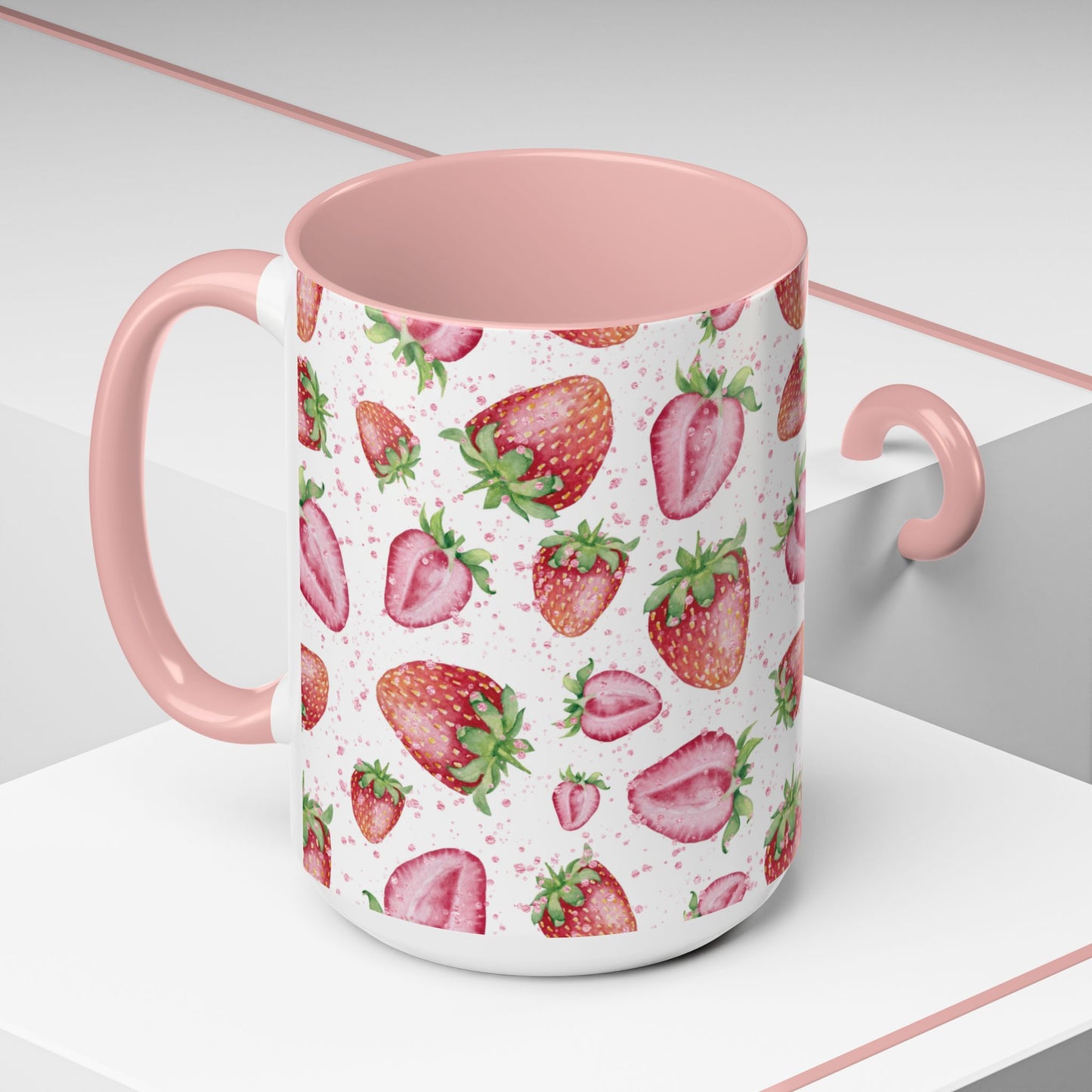 Strawberry Accent Coffee Mug – Fun Mug for Berry Lovers