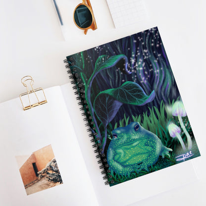 Enchanting Frog Spiral Notebook - Nature Lover's Journal, Eco-Friendly Notebook, Gift for Writers, Classroom Supplies, Cute Stationery