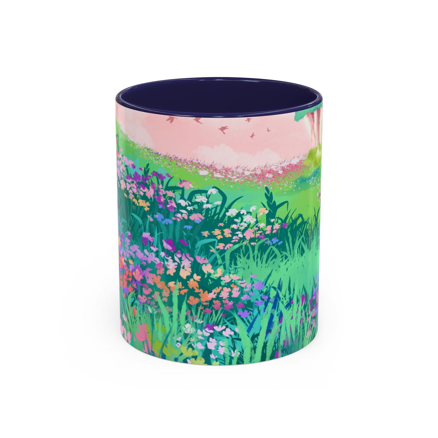 Floral Garden Accent Coffee Mug - Vibrant Nature Design for Home & Gifts