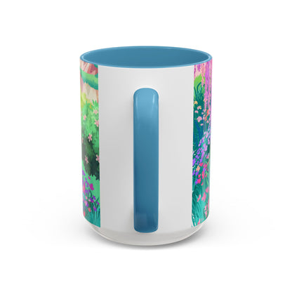 Floral Garden Accent Coffee Mug - Vibrant Nature Design for Home & Gifts