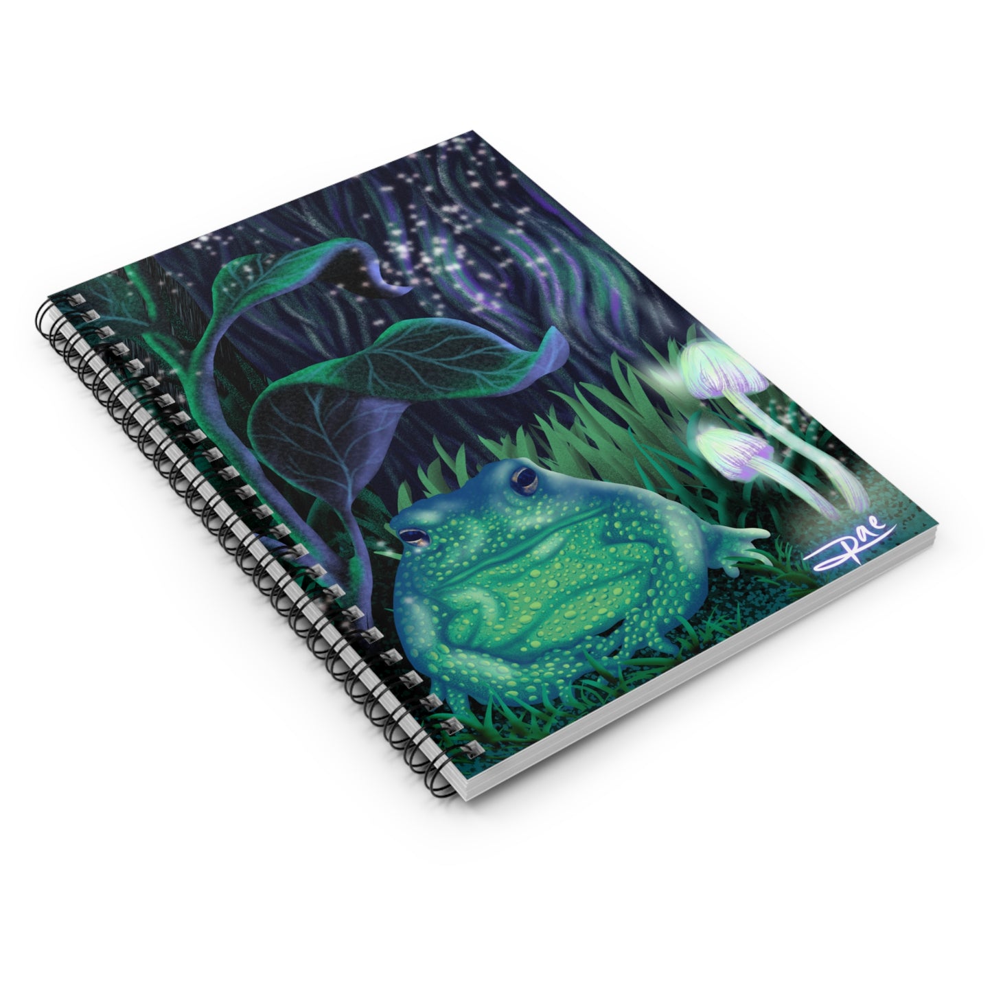 Enchanting Frog Spiral Notebook - Nature Lover's Journal, Eco-Friendly Notebook, Gift for Writers, Classroom Supplies, Cute Stationery