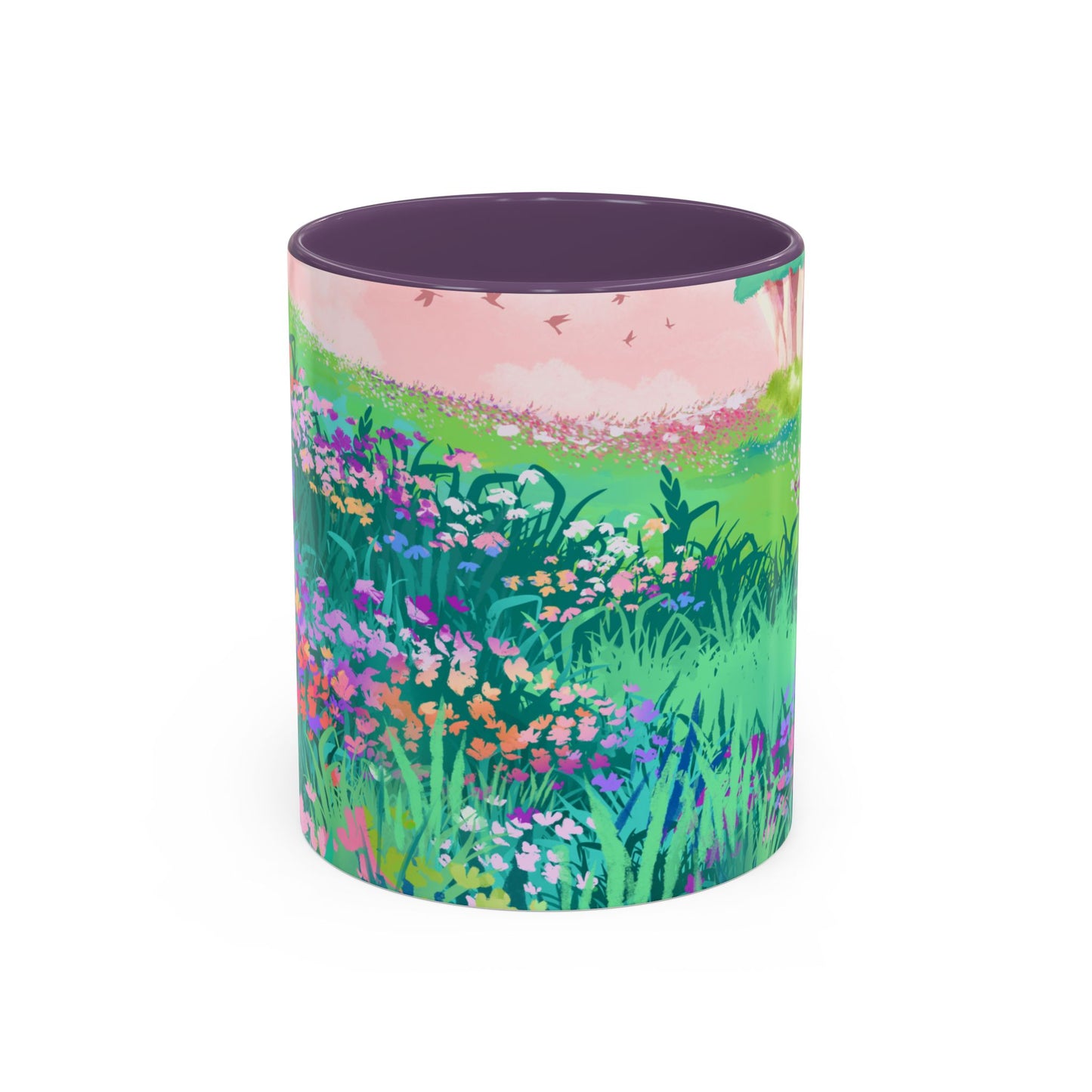 Floral Garden Accent Coffee Mug - Vibrant Nature Design for Home & Gifts