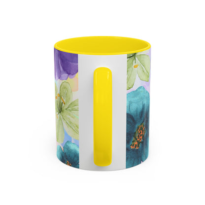 Vibrant Floral Accent Coffee Mug | Perfect for Garden Lovers & Spring Gifts | 11 & 15oz