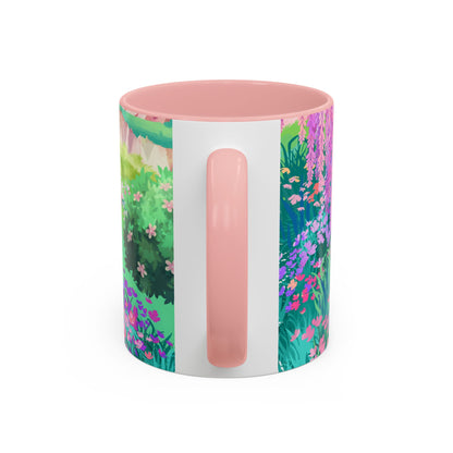 Floral Garden Accent Coffee Mug - Vibrant Nature Design for Home & Gifts