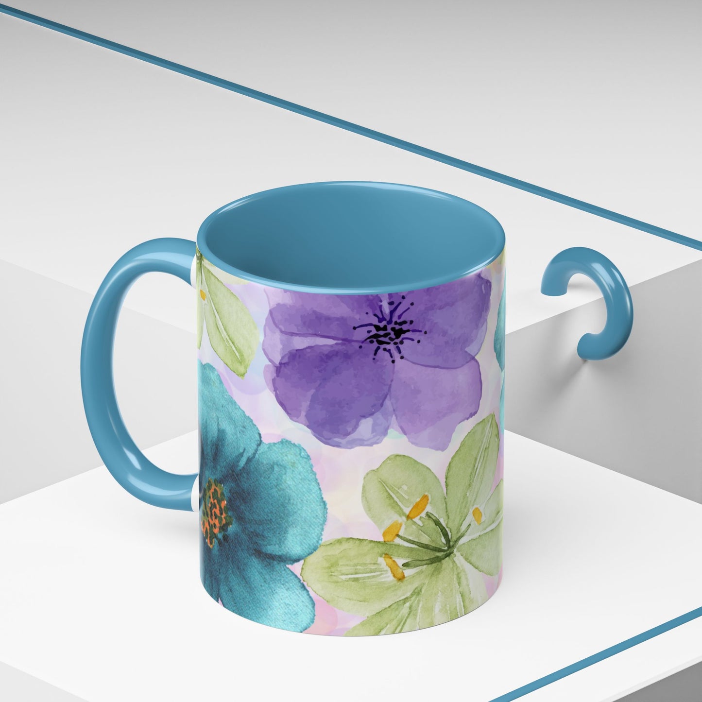 Vibrant Floral Accent Coffee Mug | Perfect for Garden Lovers & Spring Gifts | 11 & 15oz