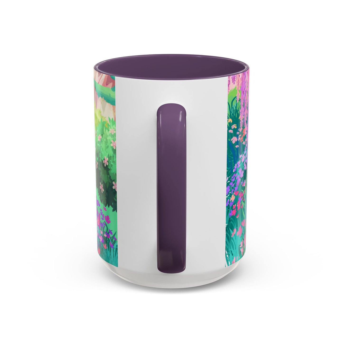 Floral Garden Accent Coffee Mug - Vibrant Nature Design for Home & Gifts