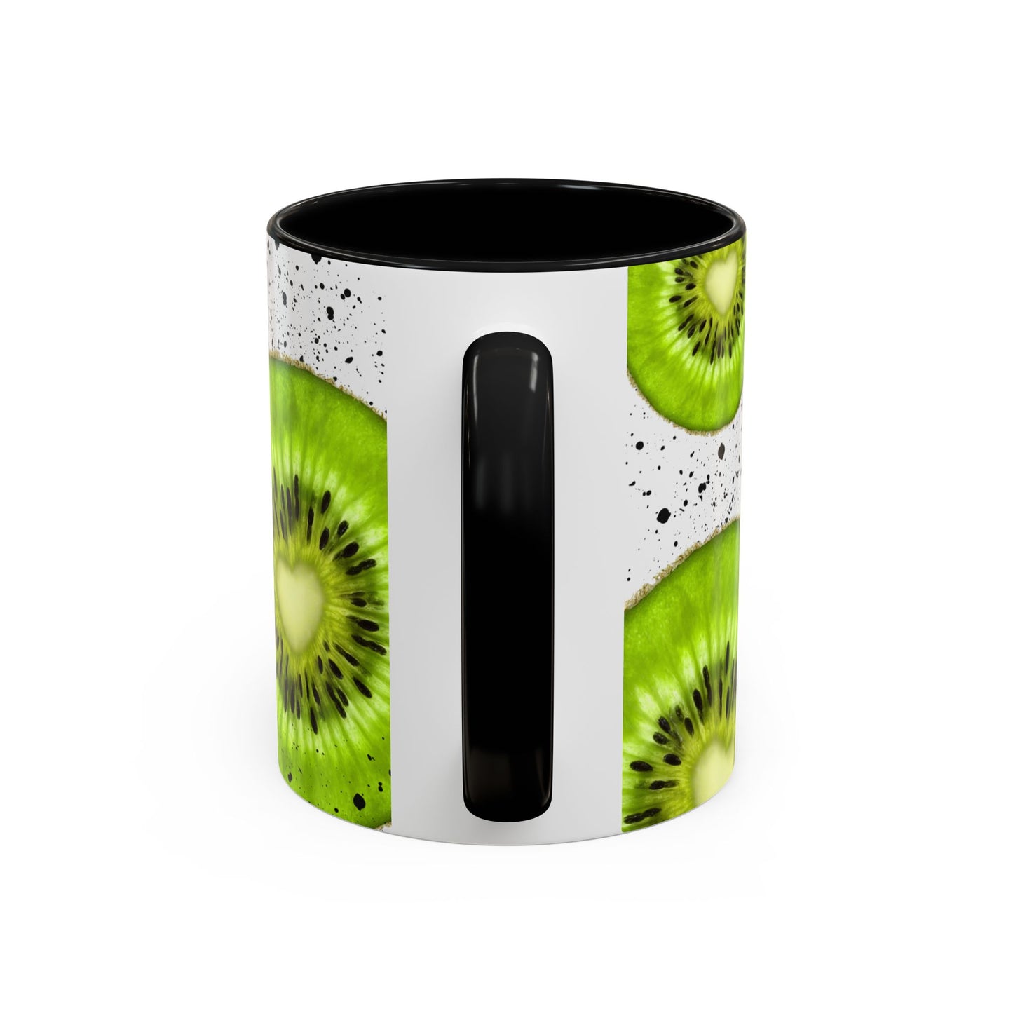 Kiwi Slice Accent Coffee Mug - Vibrant & Fun Drinkware for Fruit Lovers