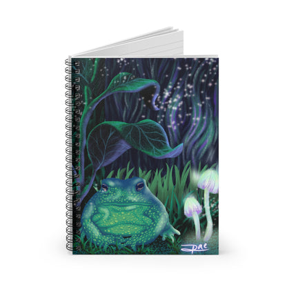 Enchanting Frog Spiral Notebook - Nature Lover's Journal, Eco-Friendly Notebook, Gift for Writers, Classroom Supplies, Cute Stationery