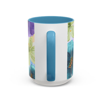 Vibrant Floral Accent Coffee Mug | Perfect for Garden Lovers & Spring Gifts | 11 & 15oz