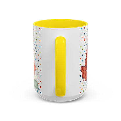 Colorful Rainbow Coffee Mug - 'Runnin' on Fumes & Fake Enthusiasm'